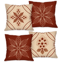 Ver imagem 1 de Kit com 4 Capas para Almofadas Decorativas Terracota Flores Capa de Almofada