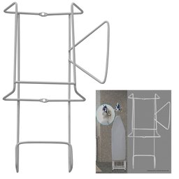 Suporte para Ferro de Passar e Tábua de Passar Roupas para Parede em Aço Branco - 2