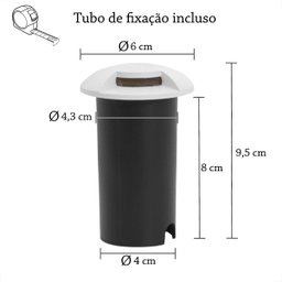 6 Embutido De Solo 1 Facho Led Redondo 1w 3000k Escada Acl27 - 3