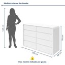 Ver imagem 4 de Cômoda para Quarto 8 Gavetas 152x96cm Loop