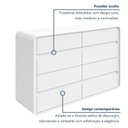 Ver imagem 7 de Cômoda para Quarto 8 Gavetas Puxador Embutido Estilo Moderno Loop 152cm Branco