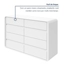 Ver imagem 6 de Cômoda para Quarto 8 Gavetas Puxador Embutido Estilo Moderno Loop 152cm Branco