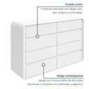 Ver imagem 7 de Cômoda para Quarto 8 Gavetas 152x96cm Loop