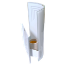 Ver imagem 3 de Kit 2 Arandela Calha de Parede com Vidro Pintado:canto Filetado/branco