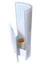 Ver imagem 3 de Kit 2 Arandela Calha de Parede com Vidro Pintado:canto Filetado/branco