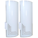 Ver imagem 1 de Kit 2 Arandela Calha de Parede com Vidro Pintado:canto Filetado/branco