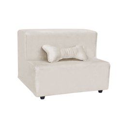 Escada Pet 2 Degraus para Cachorros Almofadada em Veludo Várias Cores Rampa Brinde Pet Luxo Conforto - 1