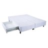 Cama Box King Size Simples Mega Colchões Branco - 193x203 - 2