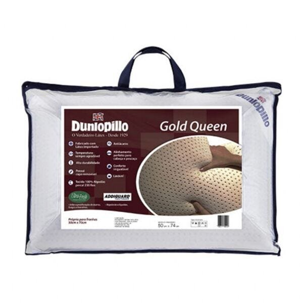 Travesseiro Dunlopillo Látex Gold Queen 50x70 MadeiraMadeira