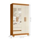 Ver imagem 3 de Guarda Roupa Solteiro 6 Portas 2 Gavetas com Espelho