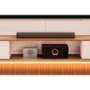Ver imagem 5 de Rack Bancada C/ Painel P/ Tv até 85 Polegadas Hit 2290 100% Mdf Extensível Led de 240 a 290cm