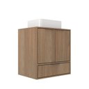 Ver imagem 1 de Gabinete para Banheiro Prime Yescasa Marrom/Noce