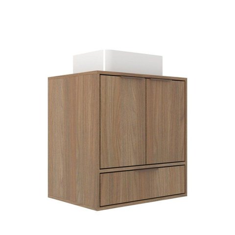 Gabinete para Banheiro Prime Yescasa Marrom/Noce