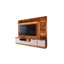 Ver imagem 4 de Estante Home para Tv até 75 Polegadas Noble 225cm com Torre Nicho Led Jequitiba/off White