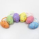 Ver imagem 1 de Kit 30 Ovos Pendentes de Páscoa Coloridos Enfeite Decorativo