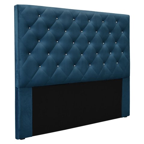 Cabeceira King 1,95m Tânia Veludo - Pallazio - Azul Marinho