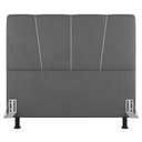 Ver imagem 3 de Cabeceira Cama Box Casal Amber 140cm Estofada Linho Cinza - Abmaza