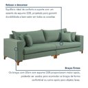 Ver imagem 6 de Sofá Living Bipartido 3 Lugares 240cm Almofadas Soltas Pés Madeira Maciça Madri