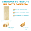 Ver imagem 3 de Porta Virola 60 Completa Caixilho - Vista - Fechadura e Dobradiça