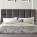 Ver imagem 1 de Painel Estofado Luxo Espanha 90cm Solteiro para Cama Box Corino Cinza - Gat Magazine