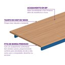 Ver mais imagens de Cama Alta com Escrivaninha Multifuncional em Aço Carbono Tubular Teko Casatema MadeiraOriginals Azul