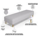 Ver imagem 7 de Puff Decorativo Bali W01 Pés Palito 170x60cm Linho Cinza - Lyam Decor