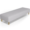 Ver imagem 1 de Puff Decorativo Bali W01 Pés Palito 170x60cm Linho Cinza - Lyam Decor