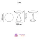 Ver imagem 2 de Mesa Redonda Tramontina Salut em Polietileno Concreto Tramontina