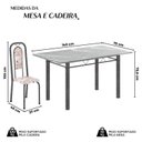 Ver imagem 3 de Conjunto Sala de Jantar com 6 Cadeiras Lara Prata/Bege