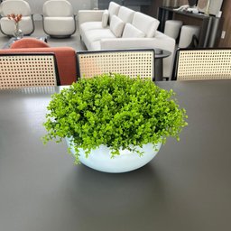 Arranjo Grande Centro de Mesa Vaso Branco com Verdinho - 2