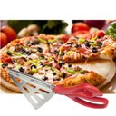 Ver imagem 4 de Tesoura Profissional de Pizza Walfos, Tesoura Aço Inoxidável Antiaderente com Cabo Borracha Macia