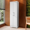 Ver imagem 2 de Armário Multiuso 2 Portas 188x50 Sapateira Branco Repleta
