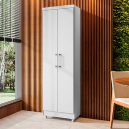 Armário Multiuso 2 Portas 188x50 Sapateira Branco Repleta - 2