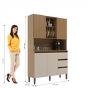 Ver imagem 3 de Armario Kit 4 Portas 3 Gavetas Naturalle /cristalo - Decibal