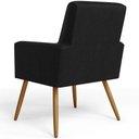 Ver imagem 7 de Poltrona Decorativa para Sala de Estar Maria W01 Pés Palito Couríssimo Preto - Lyam Decor