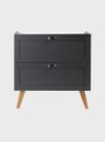 Ver imagem 4 de Gabinete para Banheiro com Tampo Cuba e Armario 80cm Retro Mdf Grafite Milano - On Móveis