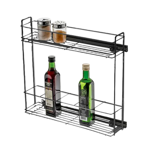 Porta Garrafas/Latas Organizador Embutido com Trilho schmitt:Preto Fosco