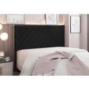 Ver imagem 4 de Cabeceira Cama Box Solteiro 90 Cm Dubai Veludo S04 - D'Rossi Cor Preto