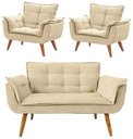 Ver imagem 1 de Conjunto de Poltronas 2 Opalas 1 Namoradeira Bege