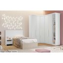 Ver imagem 5 de Modulado de Quarto Guarda Roupa Rizon C/ 2 Portas e 3 Gavetas Branco - Novo Horizonte