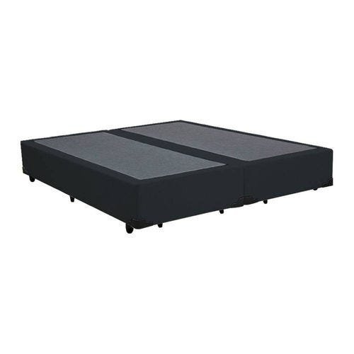 Base de Cama Box Bipartido Casal 69x188 Preto Suede