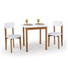 Conjunto Mesa Cadeiras 80cm Mdf Pinus Estofado Luxo:branco - 2