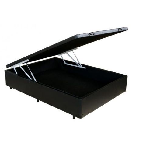 Base Box Baú Casal Corino Preto 138x188