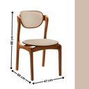 Ver imagem 2 de Conjunto com 2 Cadeiras de Jantar Solaris Soft Moderna Mobília