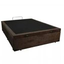 Ver imagem 2 de Cama Box Baú Casal 138x188 Marrom Suede