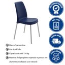 Ver imagem 2 de Kit 4 Cadeiras Tramontina Vanda com Pernas de Alumínio em Polipropileno Azul Yale 92053170