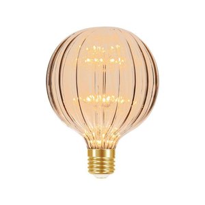 Lâmpada Led Taschibra Vintage Fireworks G125 E27 Bivolt 2200k Amarelo Âmbar