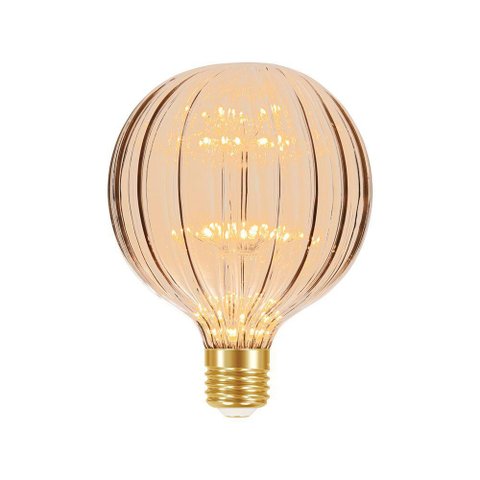 Lâmpada Led Taschibra Vintage Fireworks G125 E27 Bivolt 2200k Amarelo Âmbar