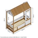 Ver imagem 3 de Cama Casinha Solteiro Reversível com Grade e Janela de LED Aria Casatema MadeiraOriginals Marrom/Nogueira/Branco