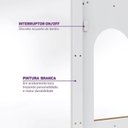 Ver mais imagens de Cama Casinha Solteiro Reversível com Grade e Janela de LED Aria Casatema MadeiraOriginals Marrom/Nogueira/Branco